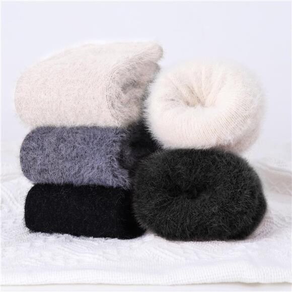 New 5 Pairs Fuzzy Soft Cozy Comfortable Socks for Women, Casual Sleep Comfy Sock - Picture 4 of 6